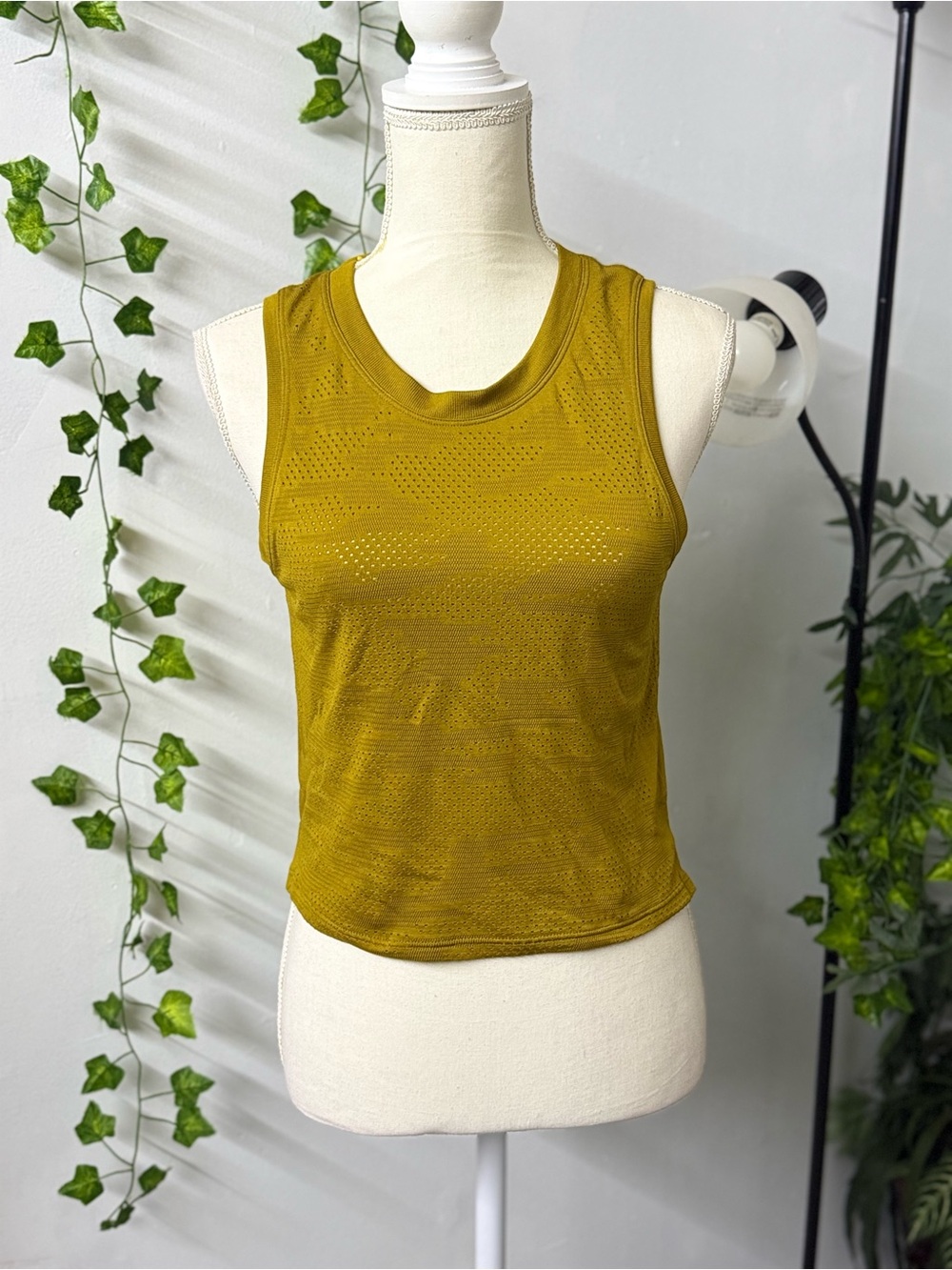lululemon athletica Women's Mesh Muscle Tank in Mustard